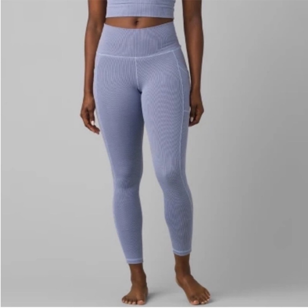 Prana Becksa Ribbed High Waisted Leggings in Morning Glory Heather